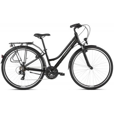Trekingový bicykel Kross Trans 1.0 28" čierno-sivý lesklý 17" 